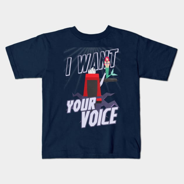 I Want Your Voice Kids T-Shirt by JavierMartinez